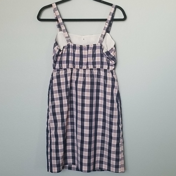 Maeve Clueless Preppy Academia plaid outshine sleeveless taffeta dress XS Y2K - Picture 7 of 8